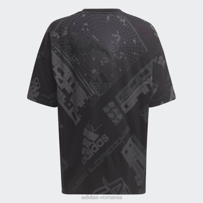 Adidas tricou cu imprimeu integral arkd3 negru copii negru/gri/carbon/alb 2JBN18967
