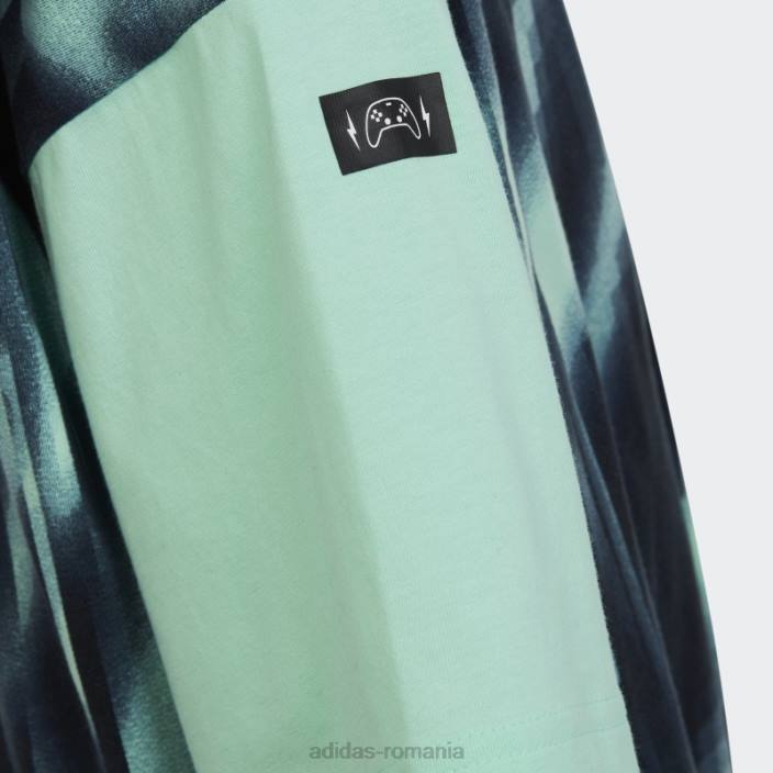Adidas tricou cu imprimeu integral arkd3 verde copii verde albastru 2JBN18607