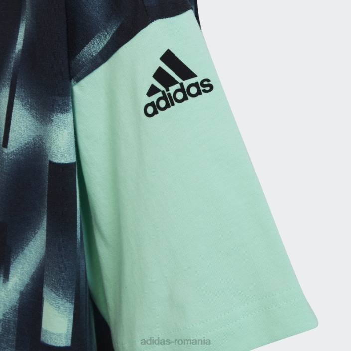 Adidas tricou cu imprimeu integral arkd3 verde copii verde albastru 2JBN18607