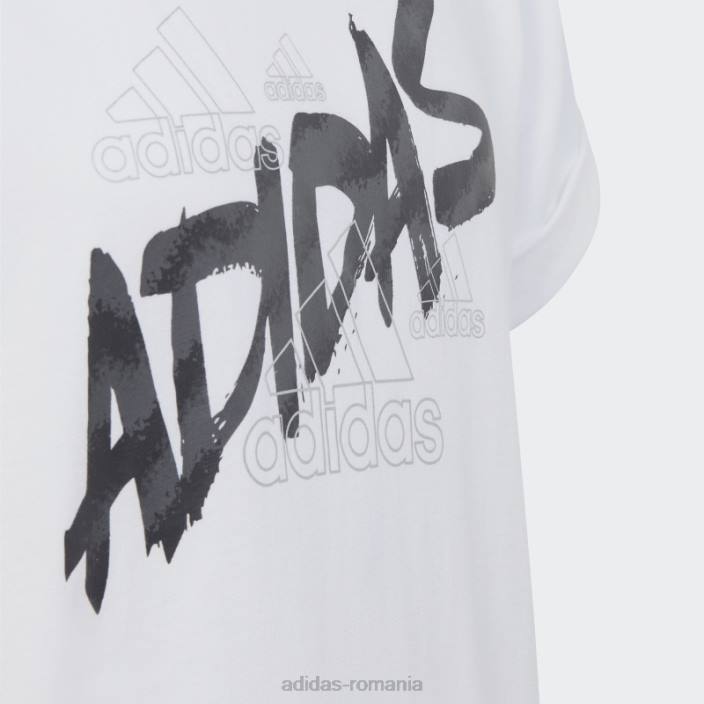 Adidas tricou cu noduri de dans adidas alb copii alb/argintiu 2JBN12084