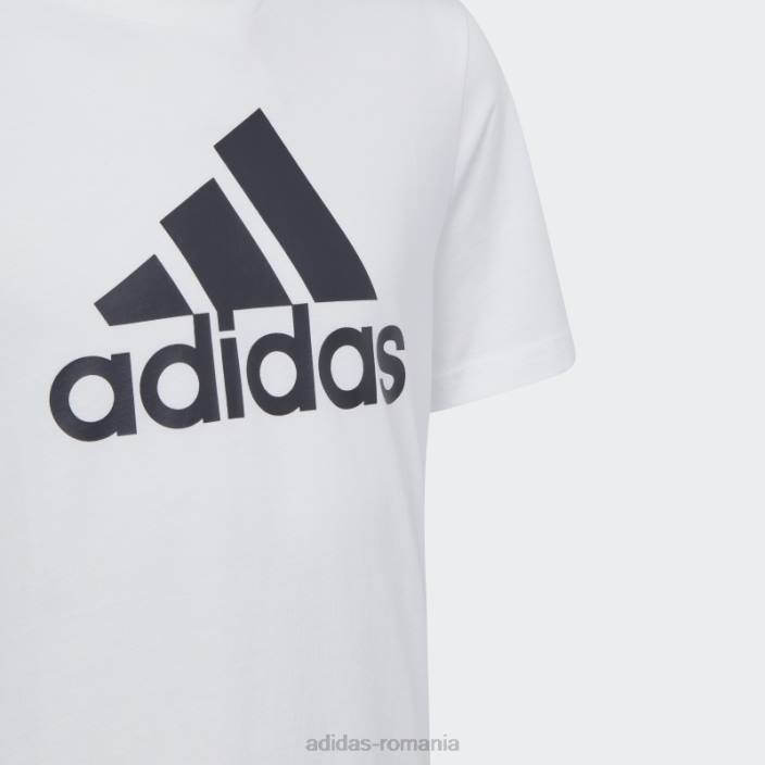 Adidas tricou din bumbac cu logo mare essentials alb copii alb negru 2JBN18631