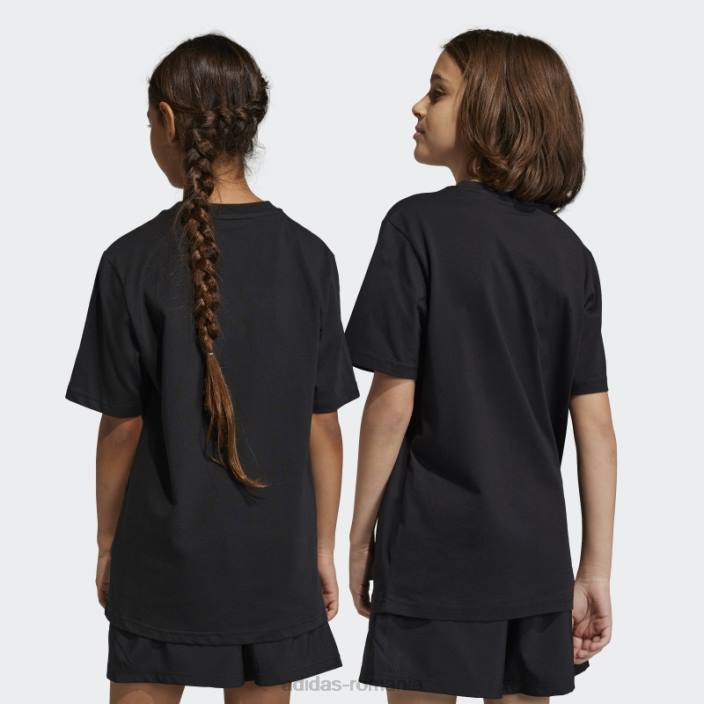 Adidas tricou din bumbac cu logo mare essentials negru copii alb negru 2JBN18536