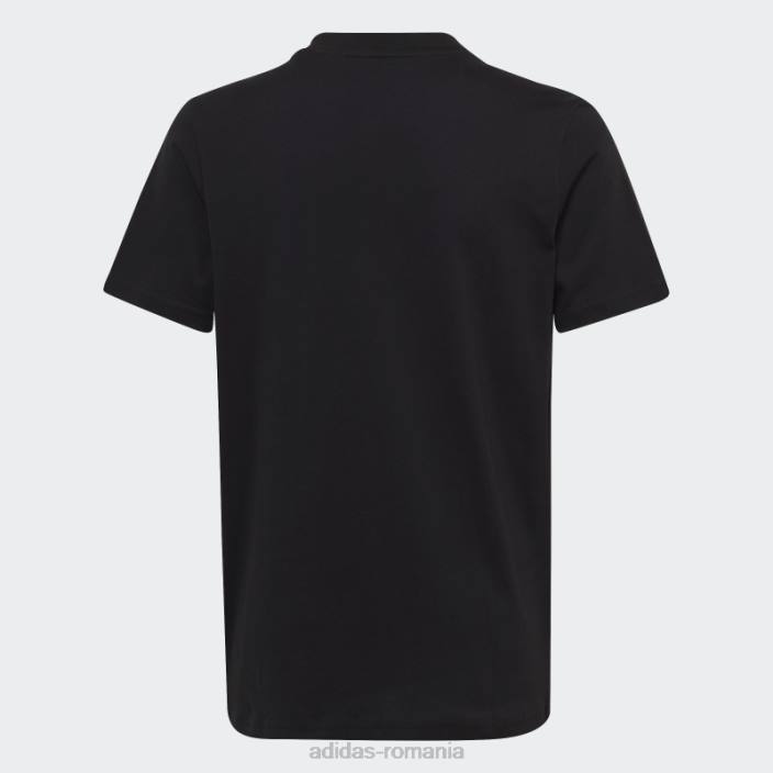 Adidas tricou din bumbac cu logo mare essentials negru copii alb negru 2JBN18536