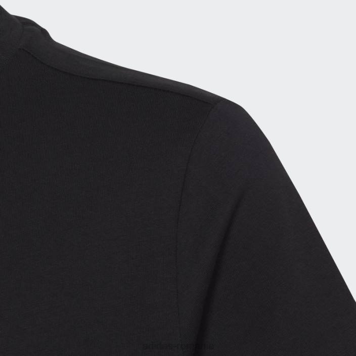 Adidas tricou din bumbac cu logo mare essentials negru copii alb negru 2JBN18536