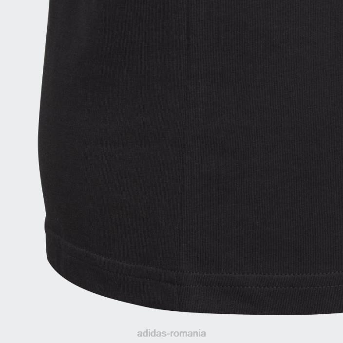 Adidas tricou din bumbac cu logo mare essentials negru copii negru/fucsia 2JBN3458