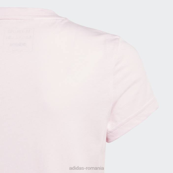 Adidas tricou din bumbac essentials logo mare roz copii roz/alb 2JBN12116