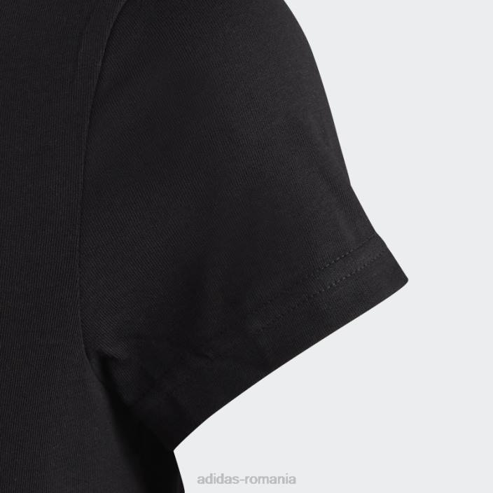 Adidas tricou din bumbac negru essentials cu logo mare copii alb negru 2JBN12137