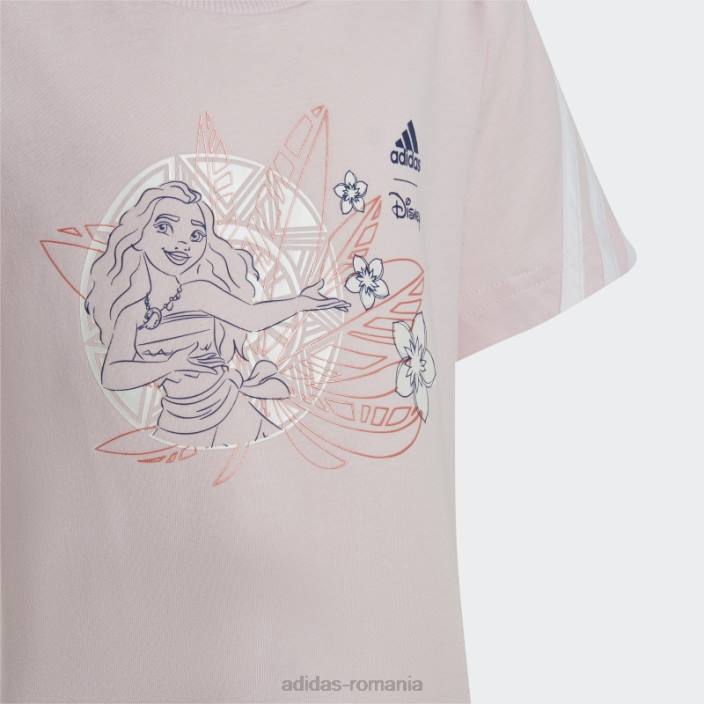 Adidas tricou disney moana roz copii roz/alb 2JBN19135
