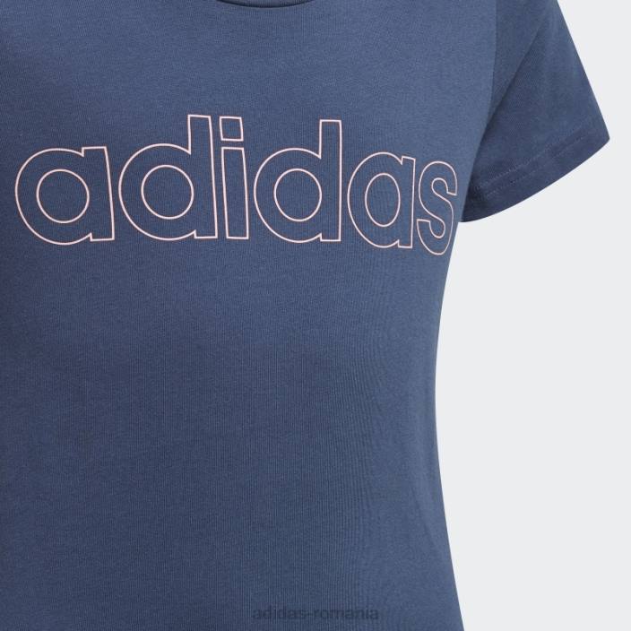 Adidas tricou essentials bleumarin fierbinte copii bleumarin/trandafir cețos 2JBN19267