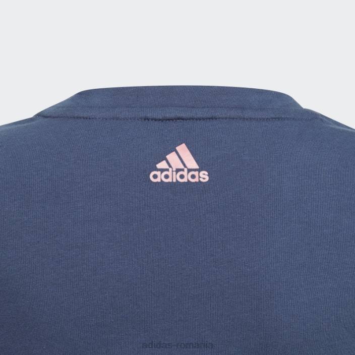 Adidas tricou essentials bleumarin fierbinte copii bleumarin/trandafir cețos 2JBN19267
