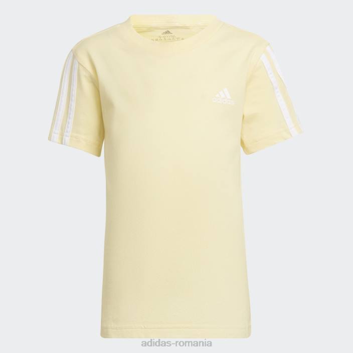 Adidas tricou essentials cu 3 dungi galben copii galben/alb 2JBN3799