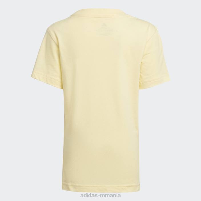 Adidas tricou essentials cu 3 dungi galben copii galben/alb 2JBN3799