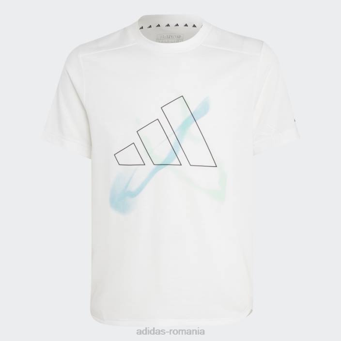 Adidas tricou grafic aeroready alb adidas copii alb negru 2JBN18492