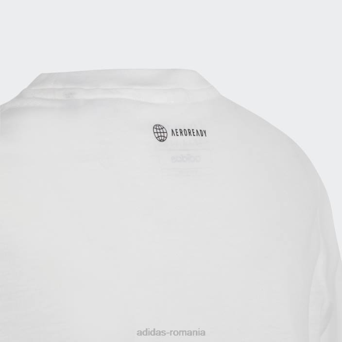 Adidas tricou grafic aeroready alb adidas copii alb negru 2JBN18492