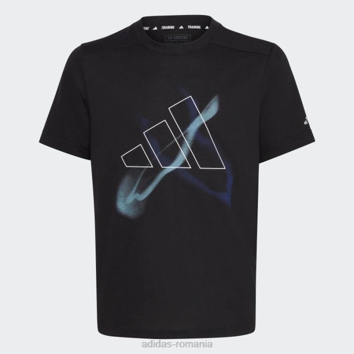 Adidas tricou grafic aeroready negru adidas copii alb negru 2JBN18282