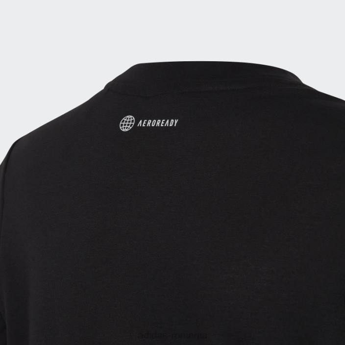 Adidas tricou grafic aeroready negru adidas copii alb negru 2JBN18282