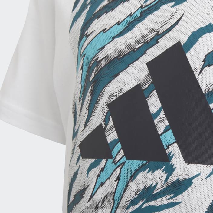 Adidas tricou grafic tigru de apă albă copii alb 2JBN18904