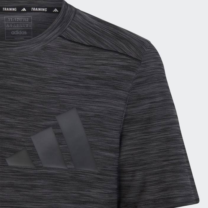 Adidas tricou gri aeroready heather copii gri/negru 2JBN11891