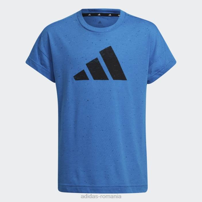 Adidas tricou liber din bumbac cu 3 dungi blue mel future icons copii albastru mel/negru 2JBN19247