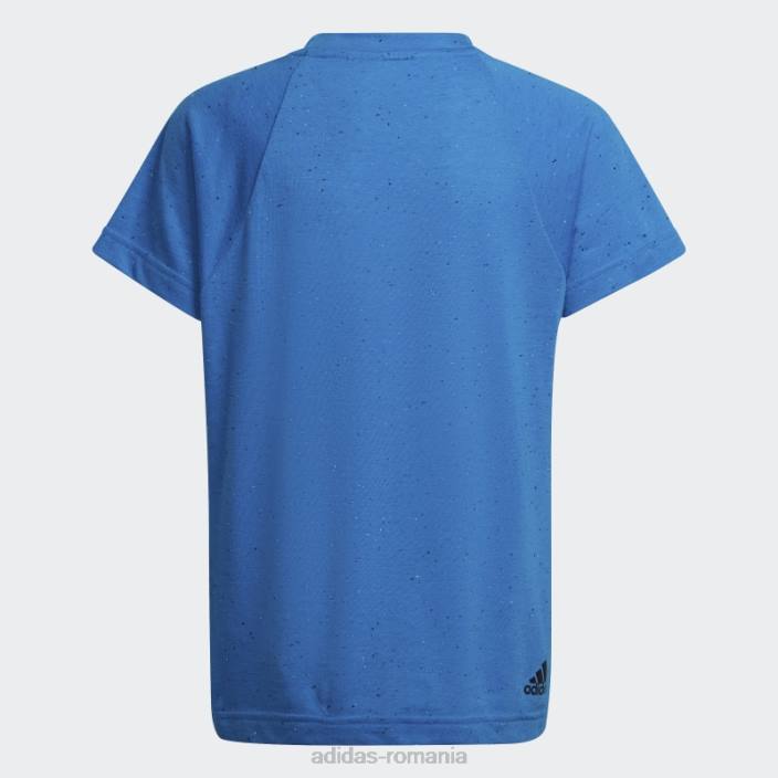 Adidas tricou liber din bumbac cu 3 dungi blue mel future icons copii albastru mel/negru 2JBN19247