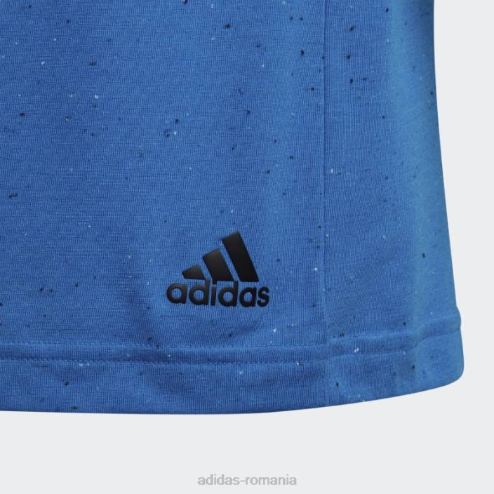 Adidas tricou liber din bumbac cu 3 dungi blue mel future icons copii albastru mel/negru 2JBN19247