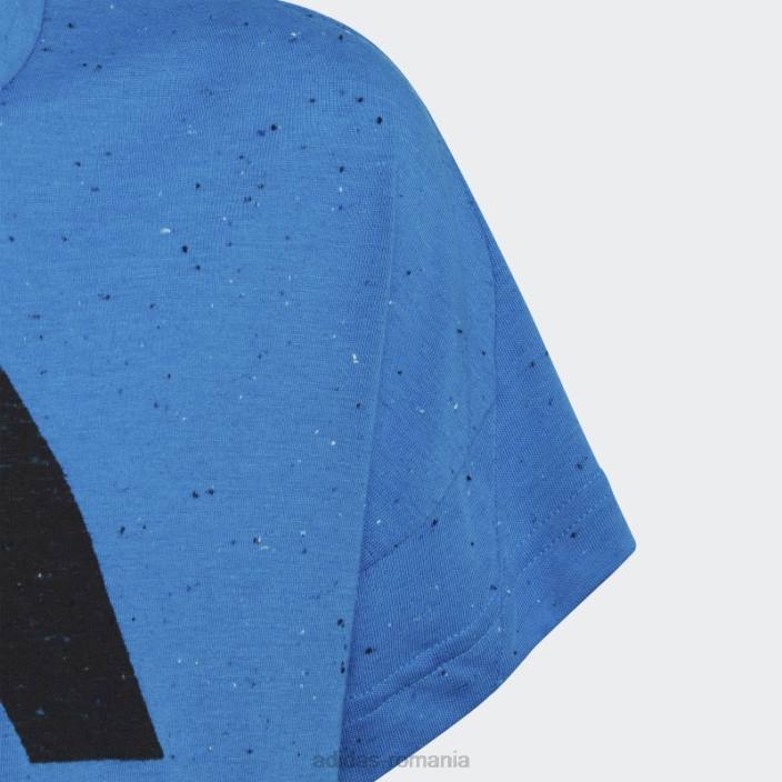Adidas tricou liber din bumbac cu 3 dungi blue mel future icons copii albastru mel/negru 2JBN19247