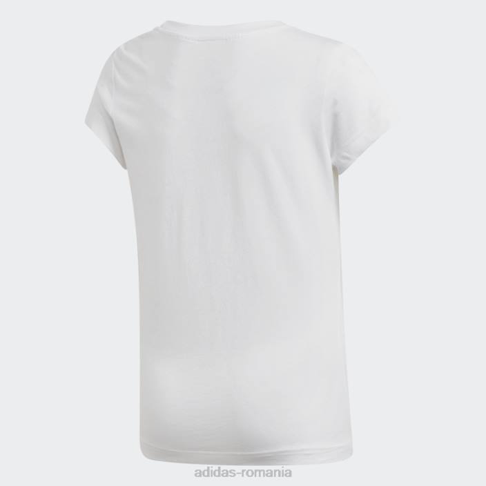 Adidas tricou liniar essentials alb copii alb negru 2JBN3476