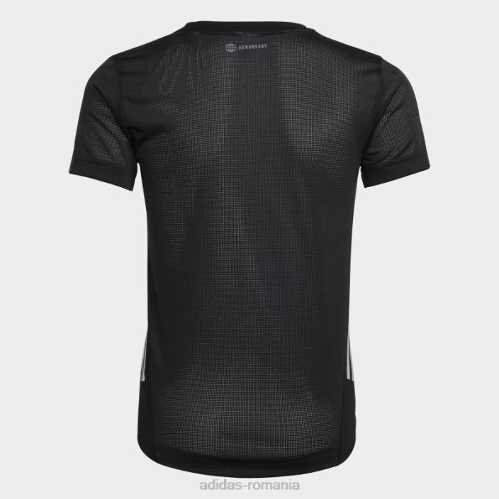 Adidas tricou negru aeroready cu 3 dungi adidas copii negru argintiu 2JBN18561
