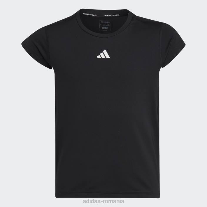 Adidas tricou negru aeroready cu 3 dungi copii negru/alb/roz 2JBN19168