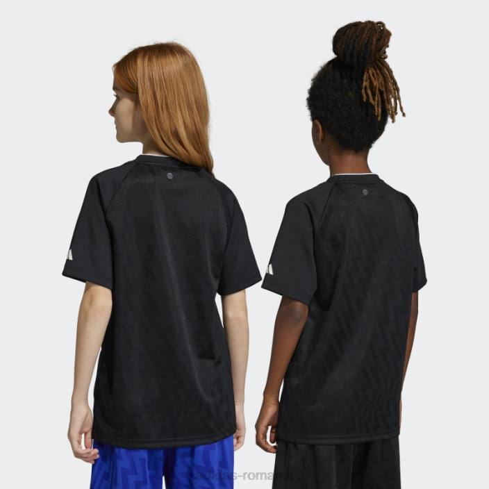 Adidas tricou negru de prădător inspirat de fotbal copii negru/gri/alb 2JBN18754