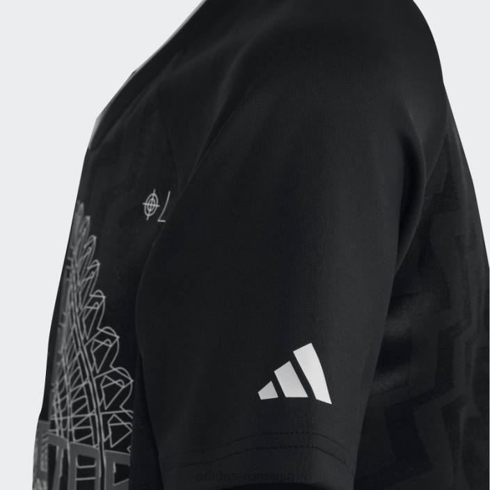 Adidas tricou negru de prădător inspirat de fotbal copii negru/gri/alb 2JBN18754
