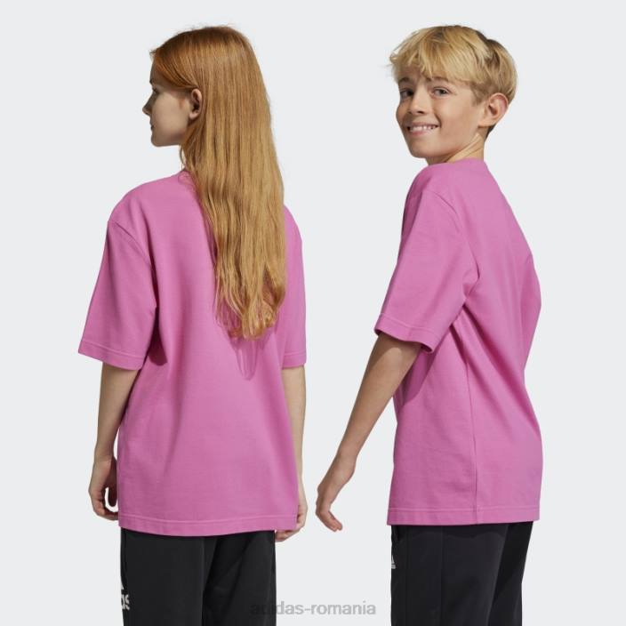 Adidas tricou piqué cu logo fuchsia future icons copii fucsie 2JBN11807