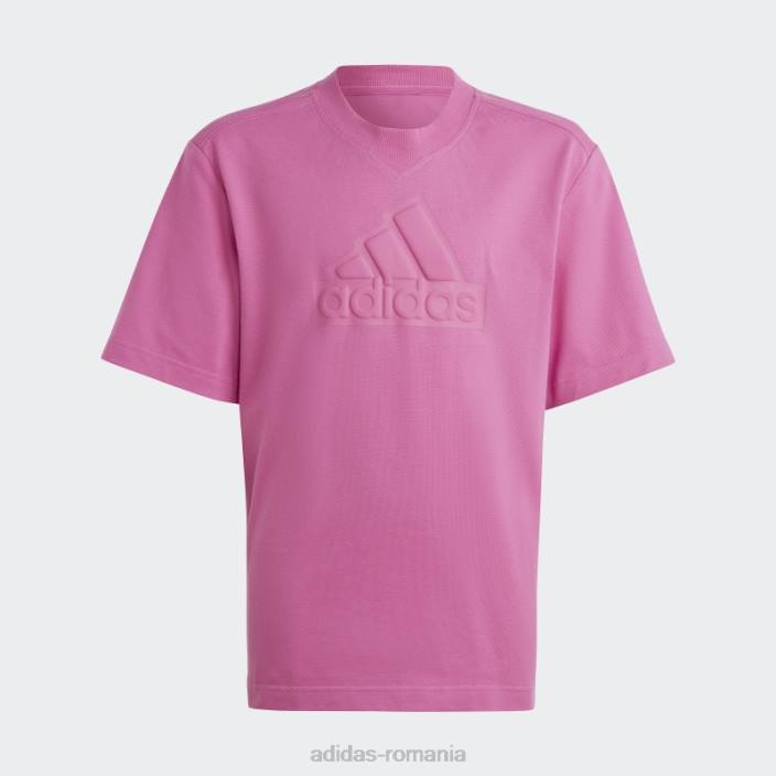 Adidas tricou piqué cu logo fuchsia future icons copii fucsie 2JBN11807
