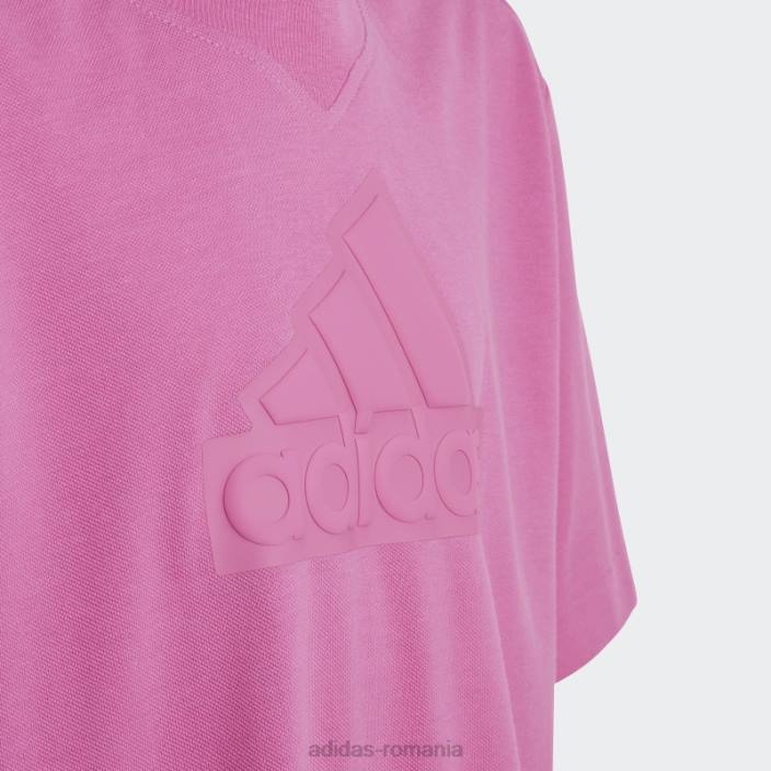 Adidas tricou piqué cu logo fuchsia future icons copii fucsie 2JBN11807