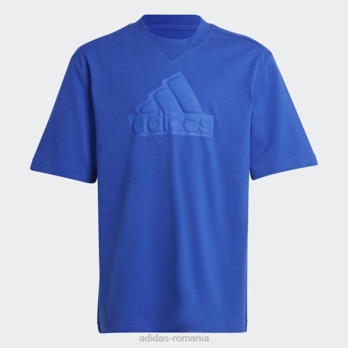 Adidas tricou piqué cu logo future icons albastru copii albastru 2JBN11863