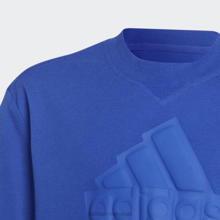 Adidas tricou piqué cu logo future icons albastru copii albastru 2JBN11863