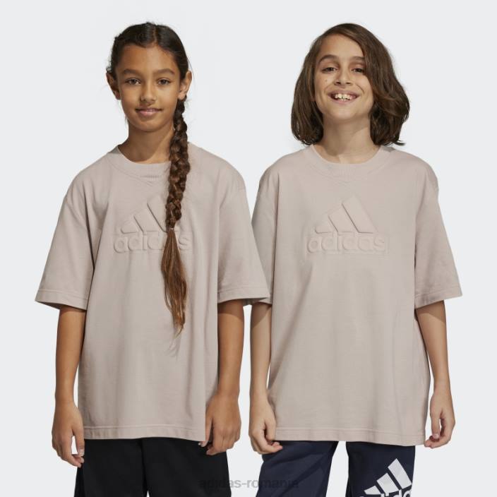 Adidas tricou piqué future icons logo taupe adidas copii taupe 2JBN11832