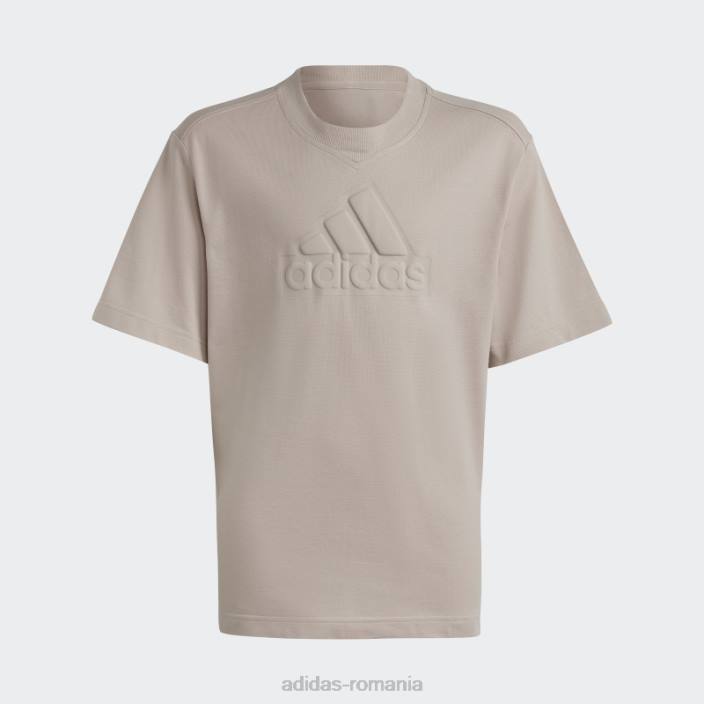 Adidas tricou piqué future icons logo taupe adidas copii taupe 2JBN11832