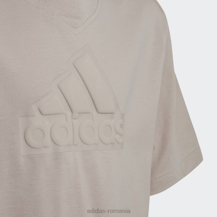Adidas tricou piqué future icons logo taupe adidas copii taupe 2JBN11832