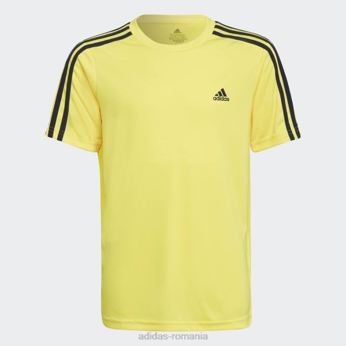 Adidas tricou proiectat cu 2 mișcări cu 3 dungi galben copii galben/cerneală 2JBN11953