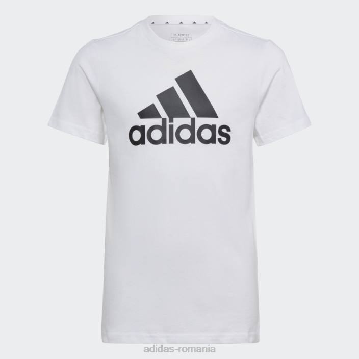 Adidas tricou subțire din bumbac cu logo mare alb essentials copii alb negru 2JBN18664