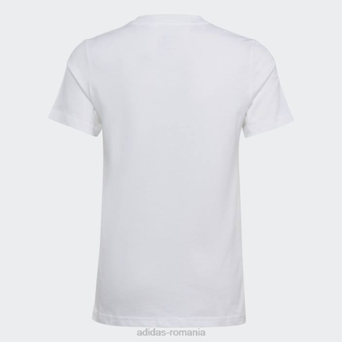 Adidas tricou subțire din bumbac cu logo mare alb essentials copii alb negru 2JBN18664