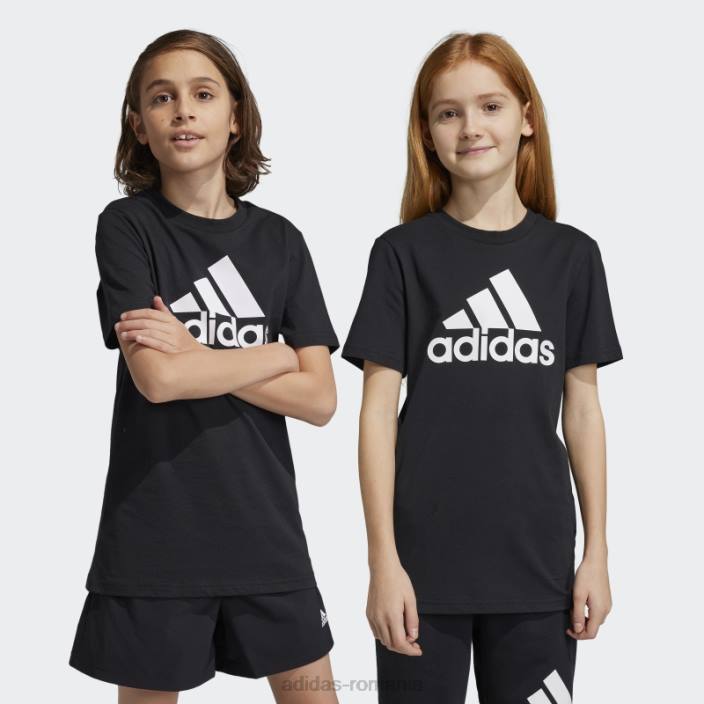 Adidas tricou subțire din bumbac cu logo mare negru adidas copii alb negru 2JBN3342