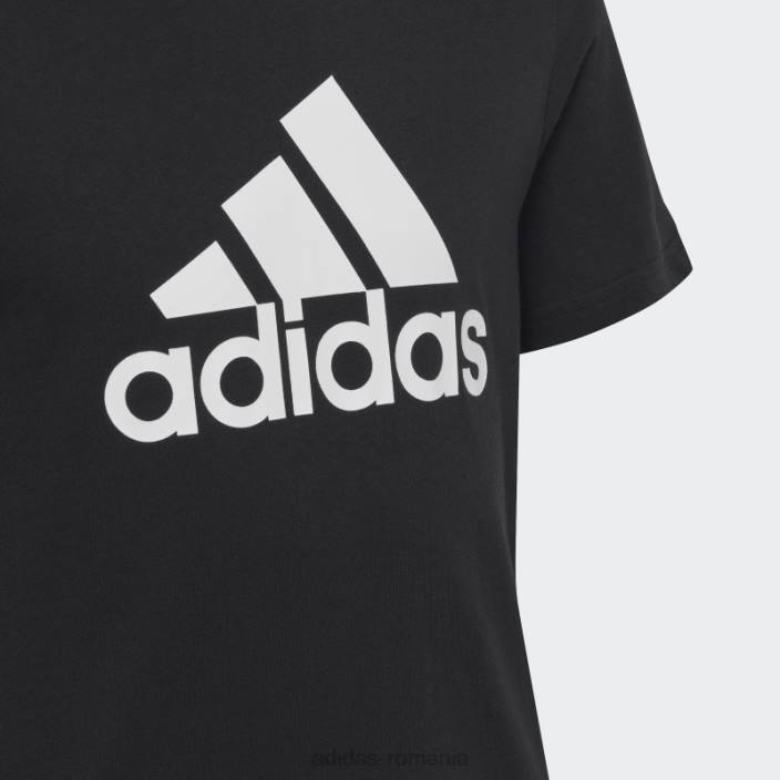 Adidas tricou subțire din bumbac cu logo mare negru adidas copii alb negru 2JBN3342