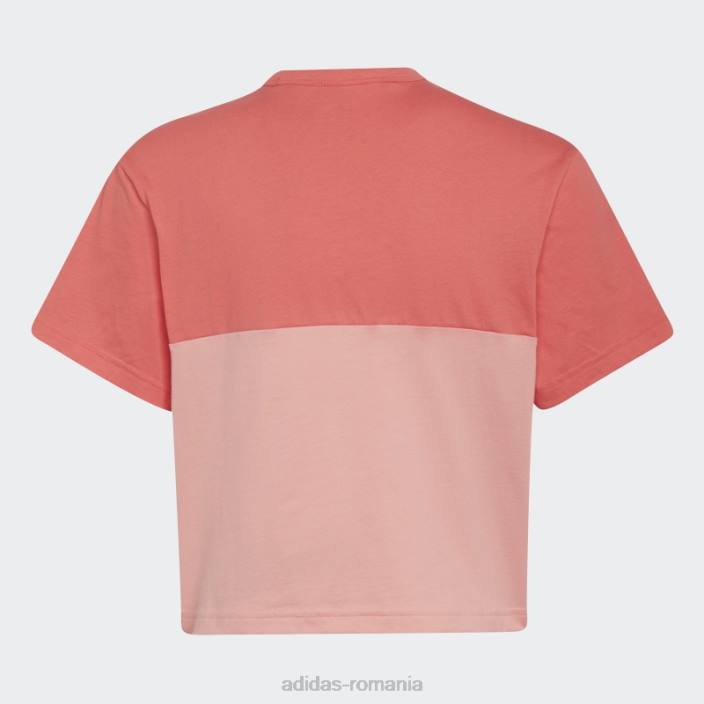 Adidas tricou turbo colorblock adidas copii turbo/burgundy/alb 2JBN19227