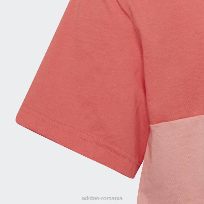 Adidas tricou turbo colorblock adidas copii turbo/burgundy/alb 2JBN19227