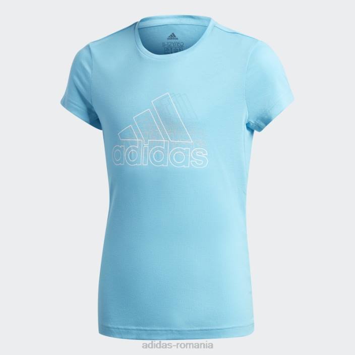 Adidas tricou up2mv aeroready adidas cyan copii cyan/alb 2JBN19284