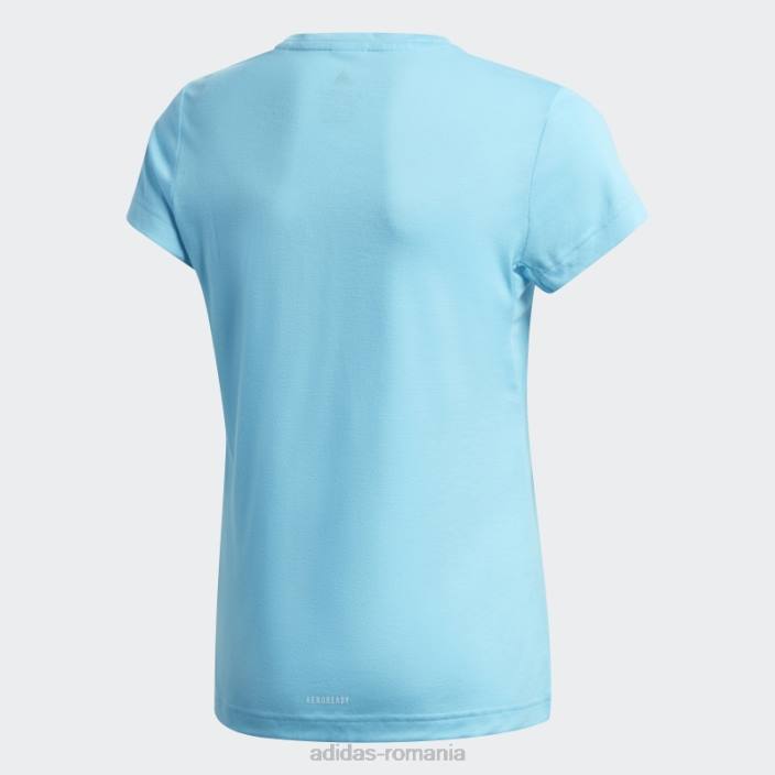 Adidas tricou up2mv aeroready adidas cyan copii cyan/alb 2JBN19284