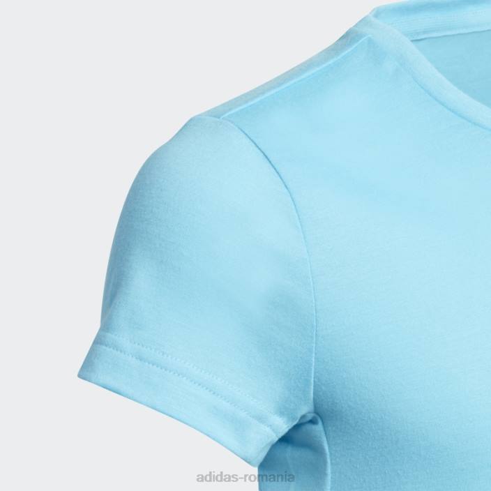 Adidas tricou up2mv aeroready adidas cyan copii cyan/alb 2JBN19284