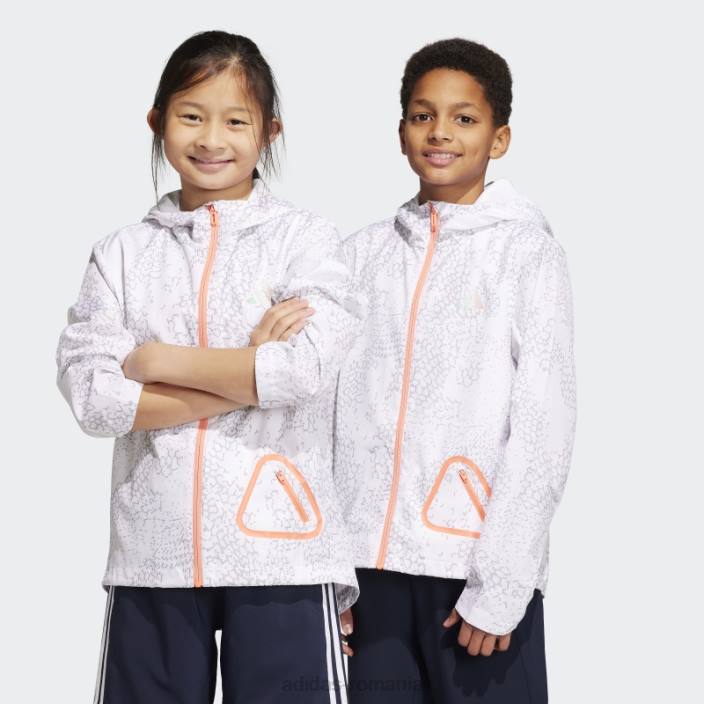Adidas vânt argintiu.rdy jachetă de vânt fierbinte copii alb/gri/argintiu 2JBN11618